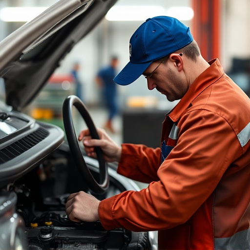 auto technician working