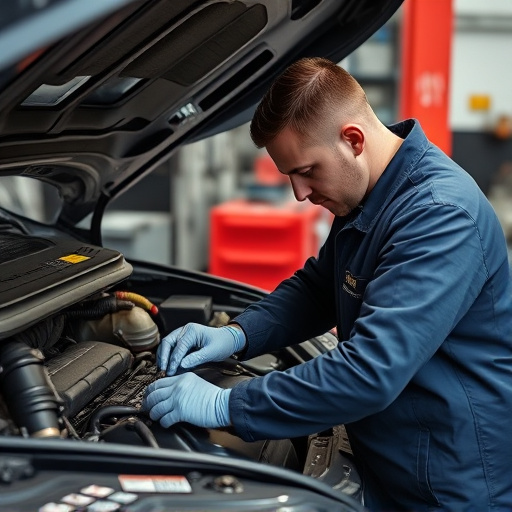 auto technician working