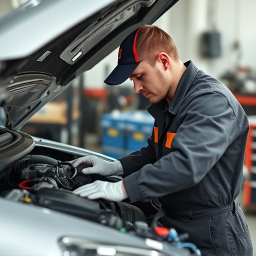 auto technician working