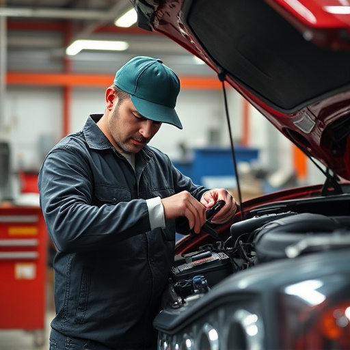 auto technician working