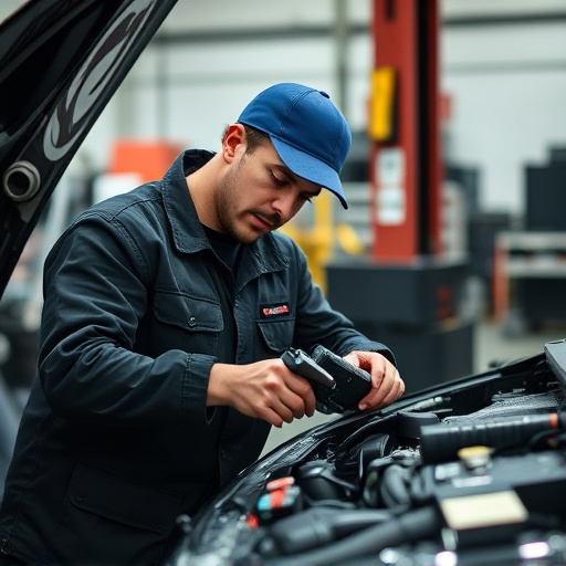 auto technician working