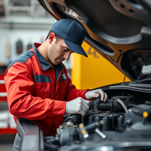 auto technician working