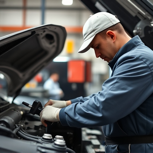auto technician working