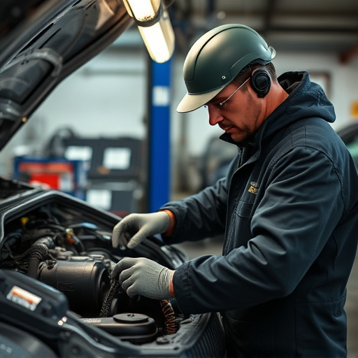 auto technician working