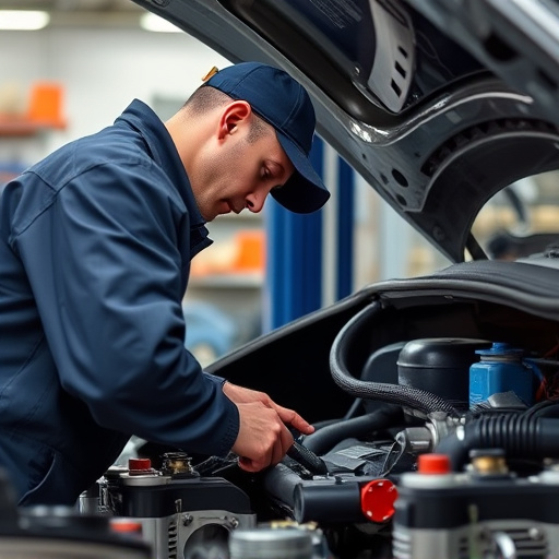 auto technician working