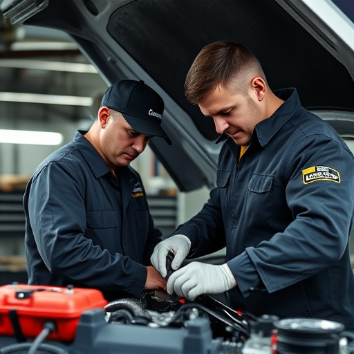 auto technician working