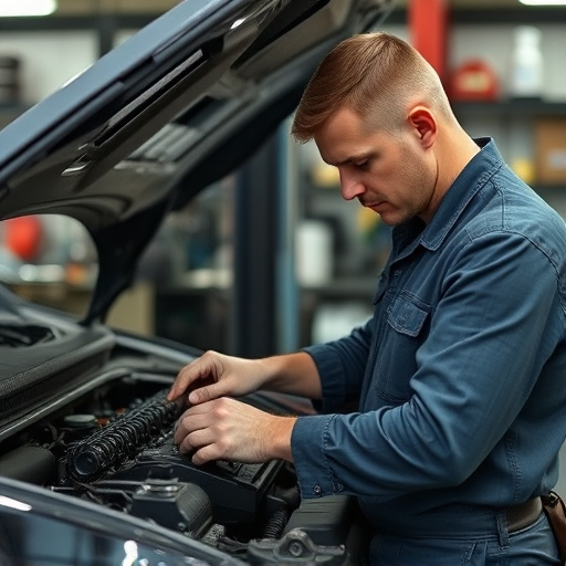 auto technician working