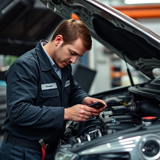 auto technician working