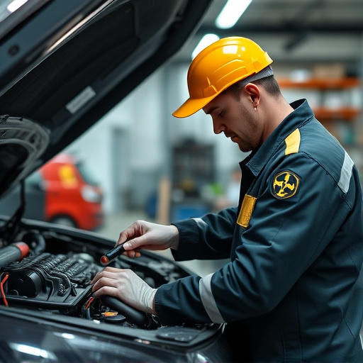 auto technician working