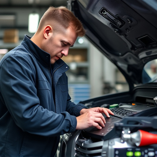 auto technician working