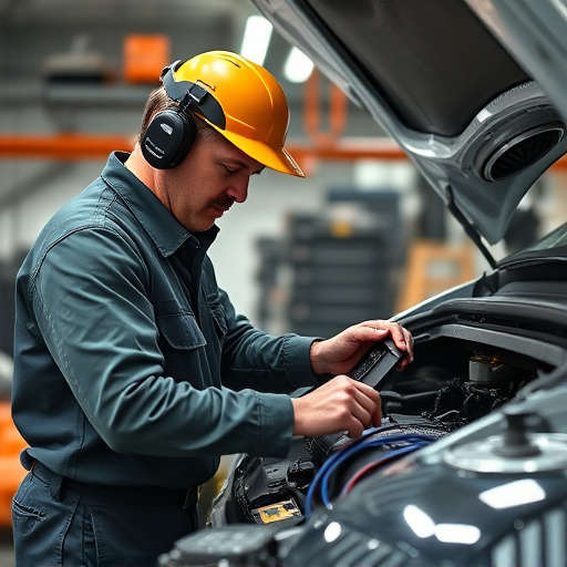 auto technician working