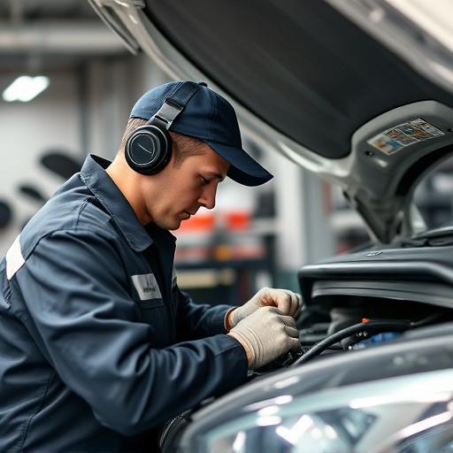 auto technician working