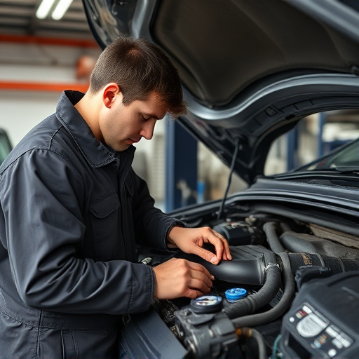 auto technician working