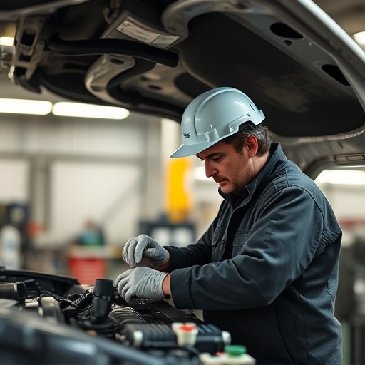 auto technician working