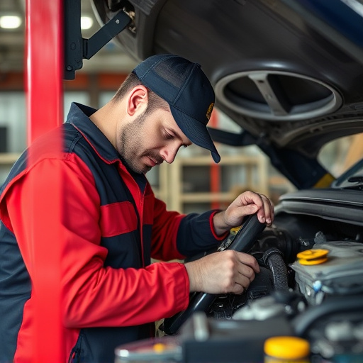 auto technician working