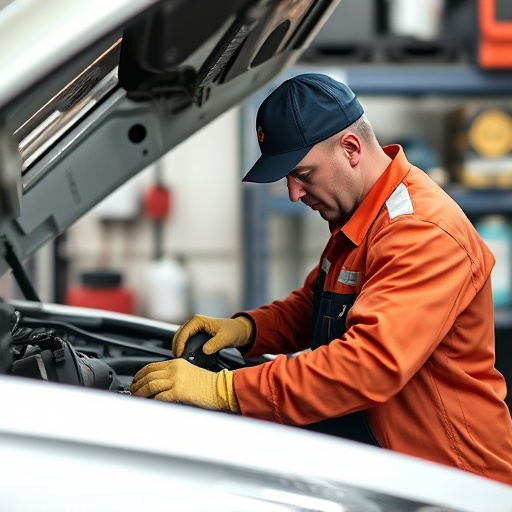 auto technician working