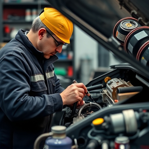 auto technician working