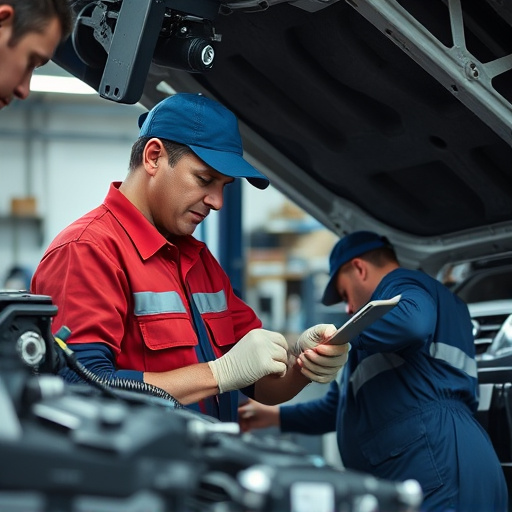 auto technician working