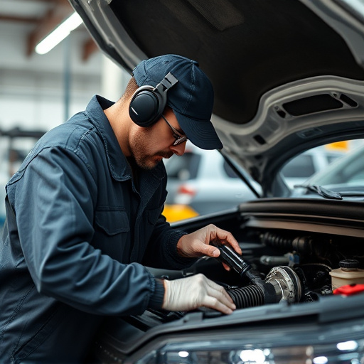auto technician working