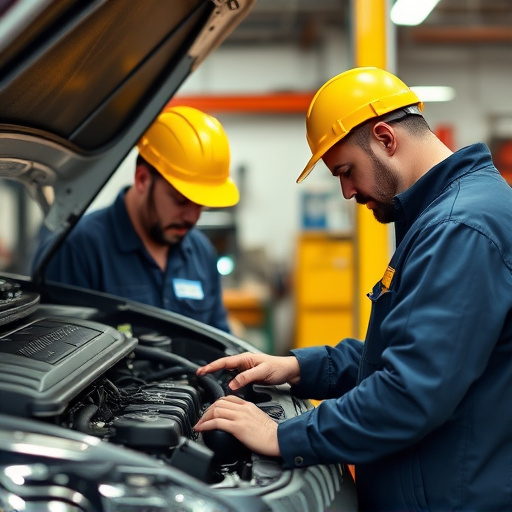 auto technician working