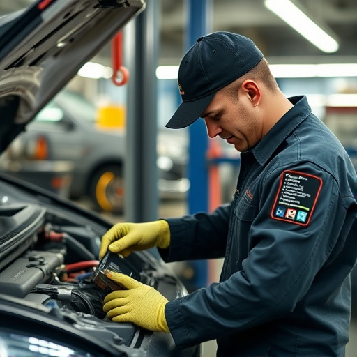 auto technician working