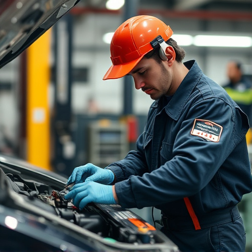 auto technician working