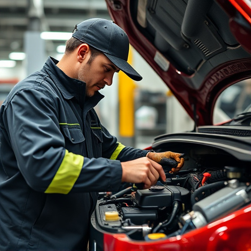 auto technician working