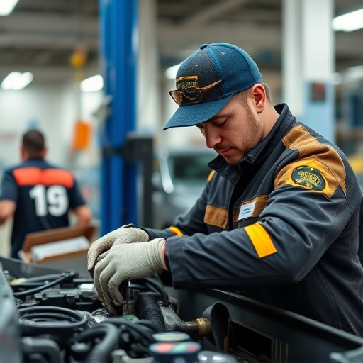 auto technician working
