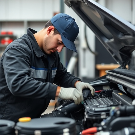 auto technician working