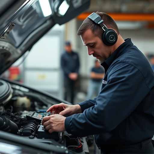 auto technician working