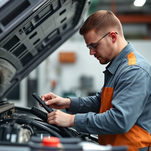 auto technician working