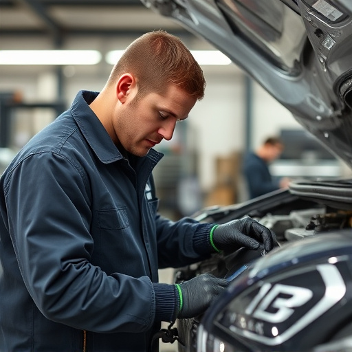 auto technician working
