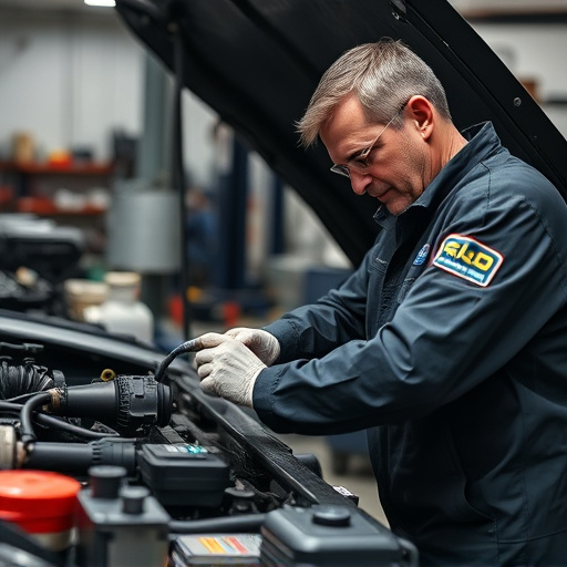 auto technician working