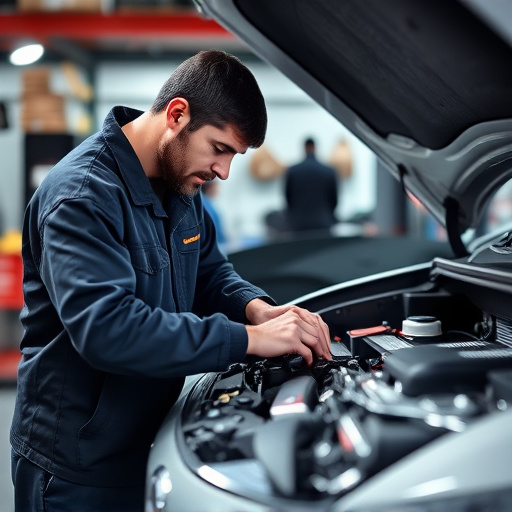 auto technician working