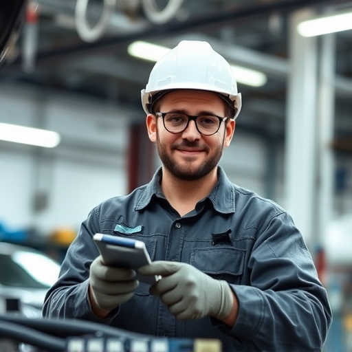 auto technician working