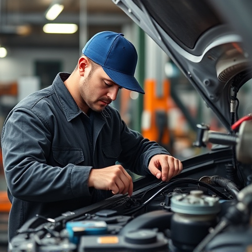 auto technician working