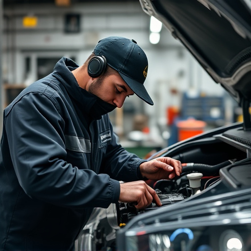 auto technician working
