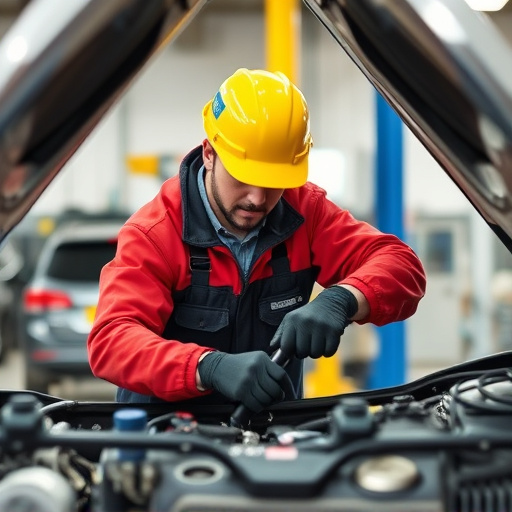 auto technician working