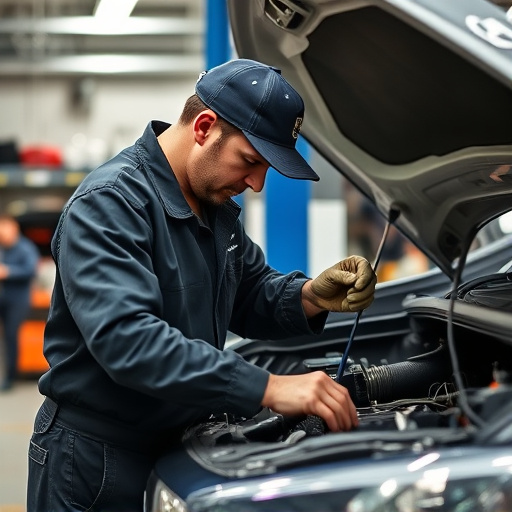 auto technician working