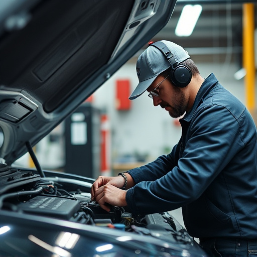 auto technician working
