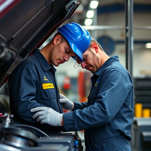 auto technician working