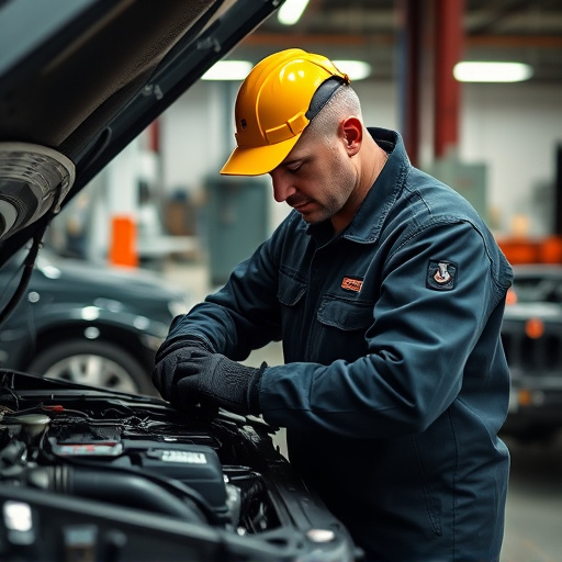 auto technician working