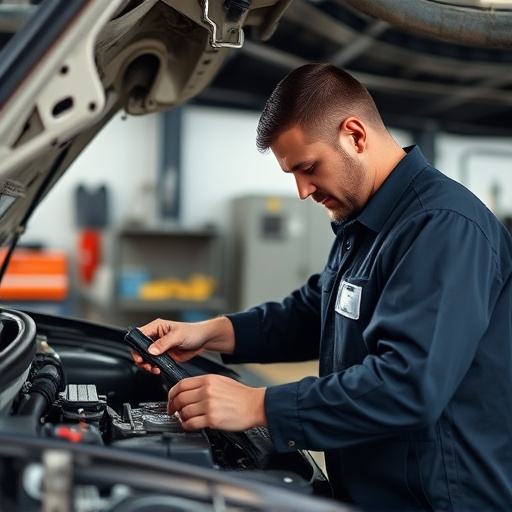 auto technician working