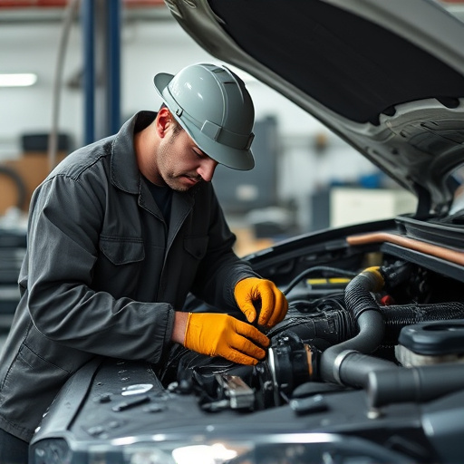 auto technician working