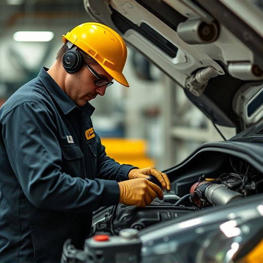 auto technician working