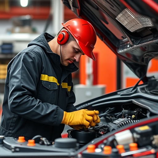 auto technician working