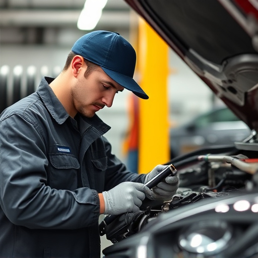 auto technician working