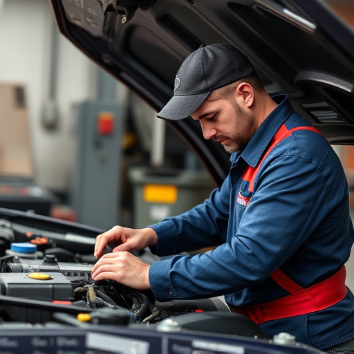 auto technician working