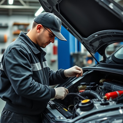 auto technician working