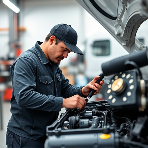 auto technician working
